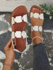 Women's White Flat Open Toe Sandals, Fashionable Comfortable Summer Beach Vacation Casual Outdoor Walking Shoes